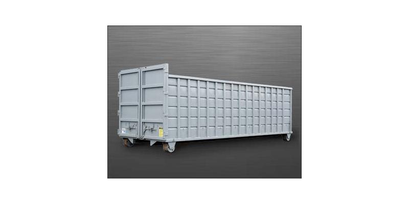 drop box container on gray background