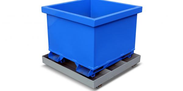 LARGE METAL/STEEL INDUSTRIAL GALVANIZED SCRAP BINS CONTAINER W/CASTERS CHICAGO 